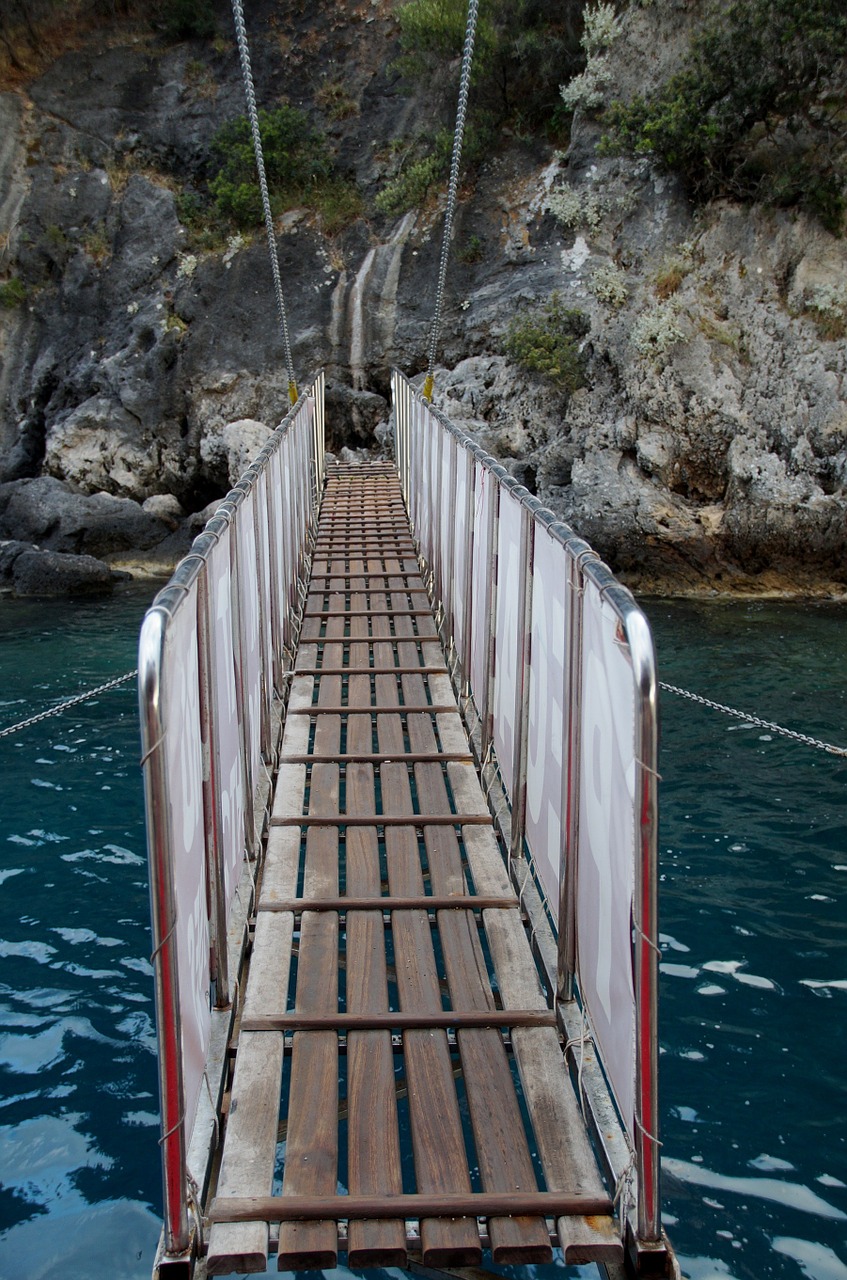bridge sea footbridge free photo