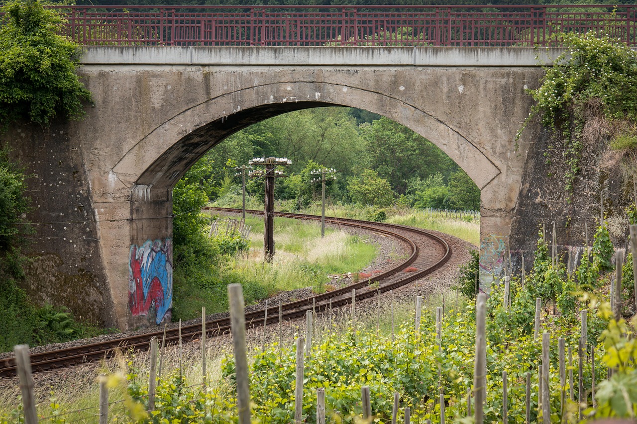 bridge track railway free photo