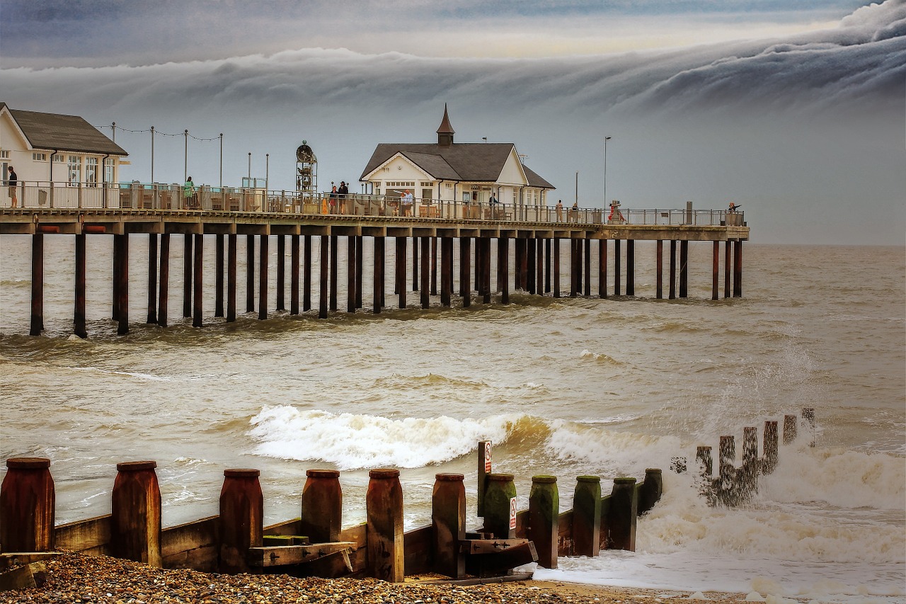 bridge sea structure free photo