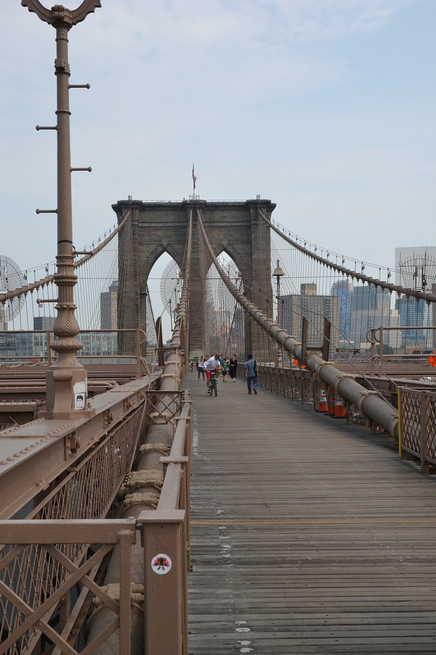 bridge new york suspension bridge free photo