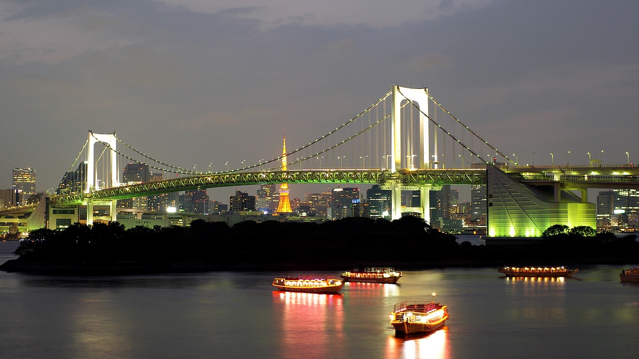 bridge in the evening water free photo