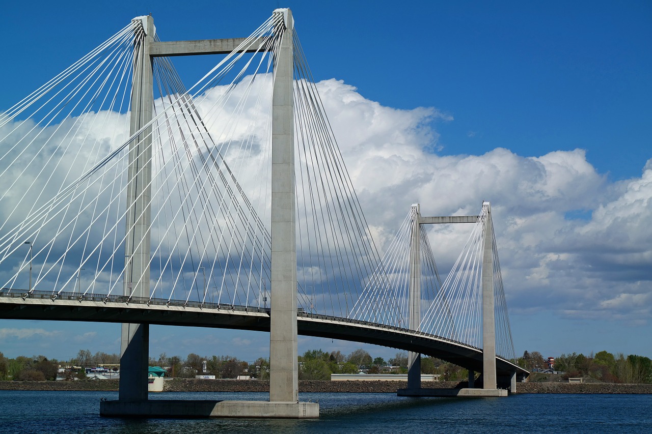 bridge river architecture free photo