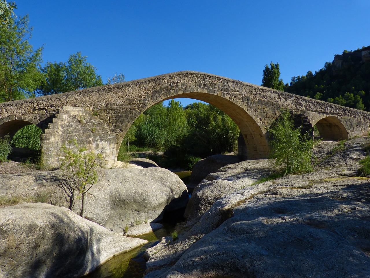 bridge romanesque medieval free photo