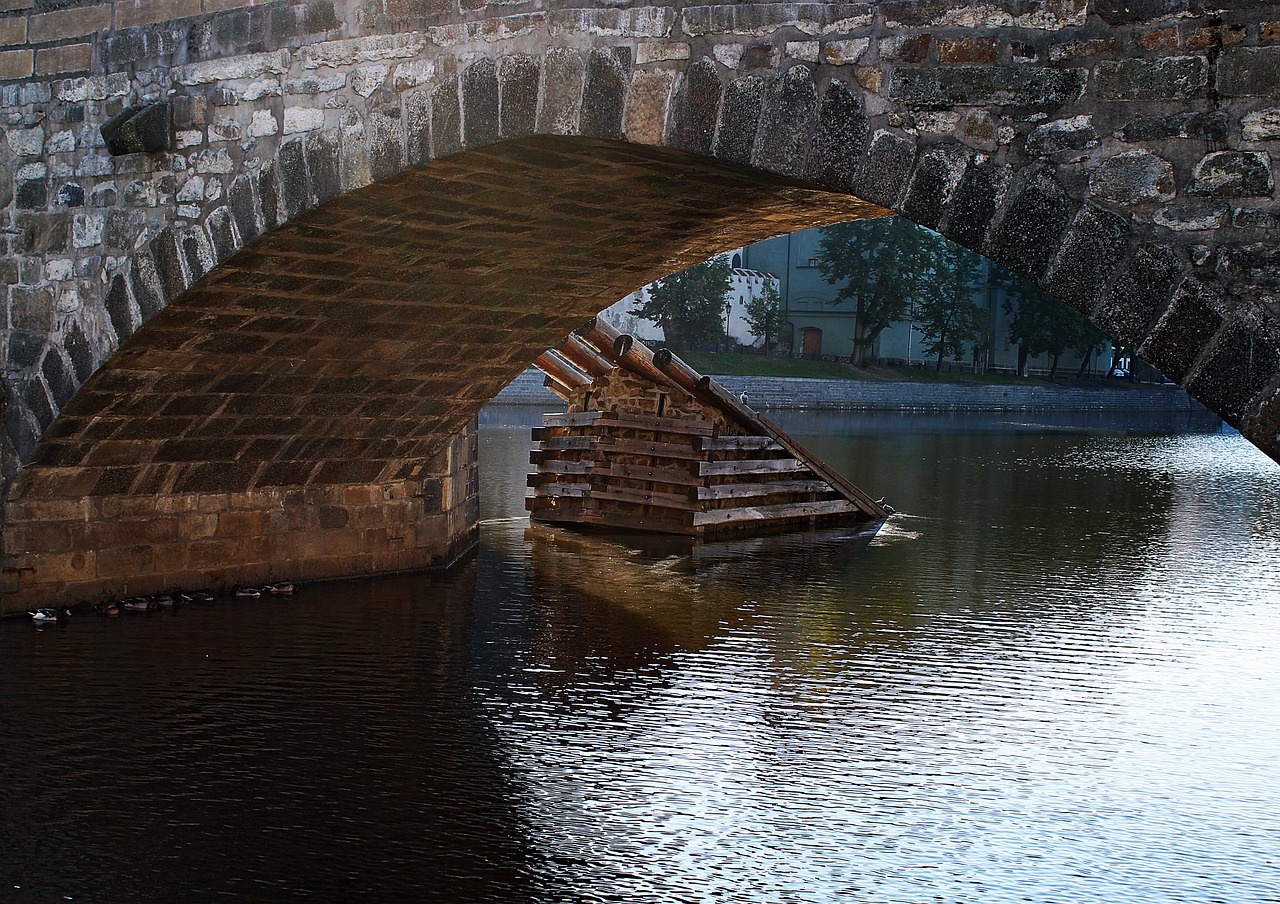 bridge sand river free photo