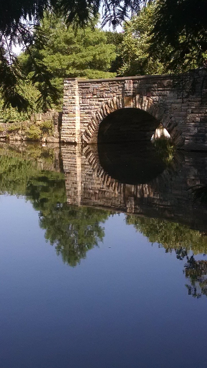 bridge park reflections free photo