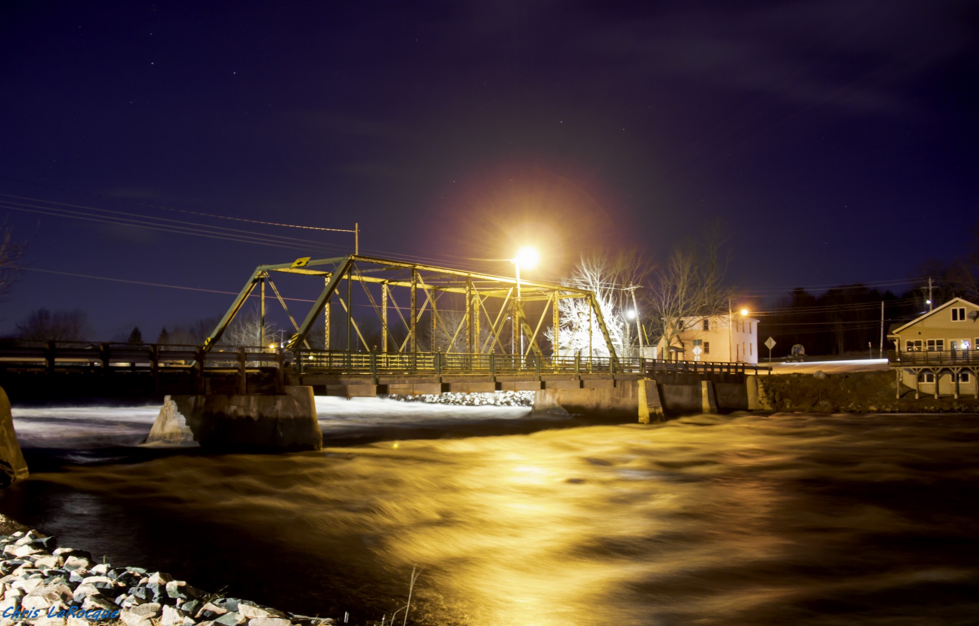 bridge night bridge at night free photo