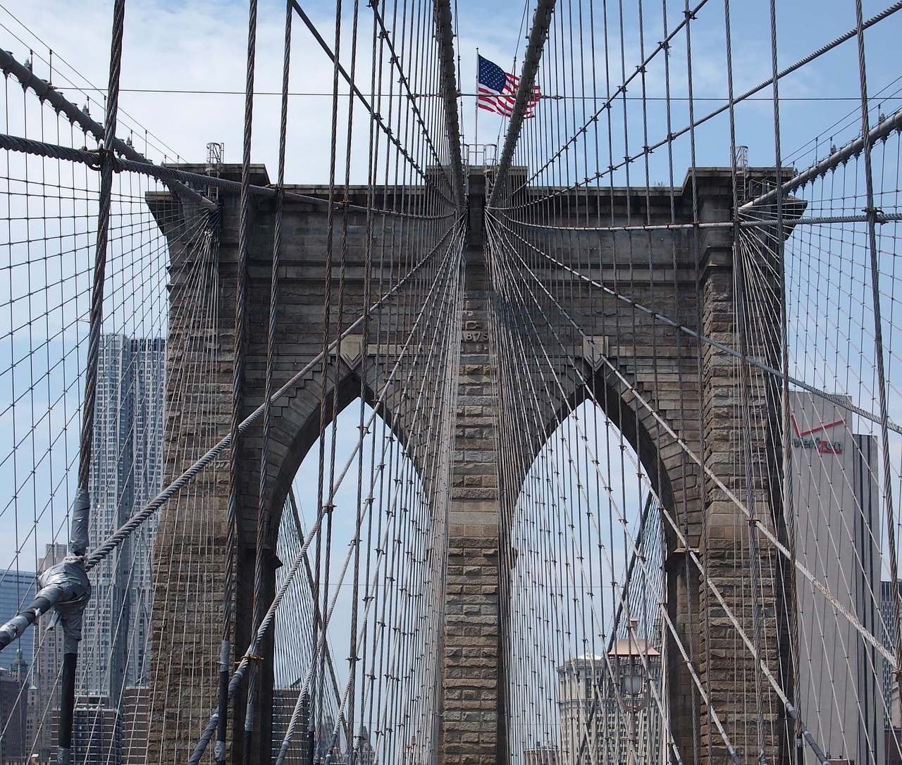 bridge brooklyn bridge new york free photo