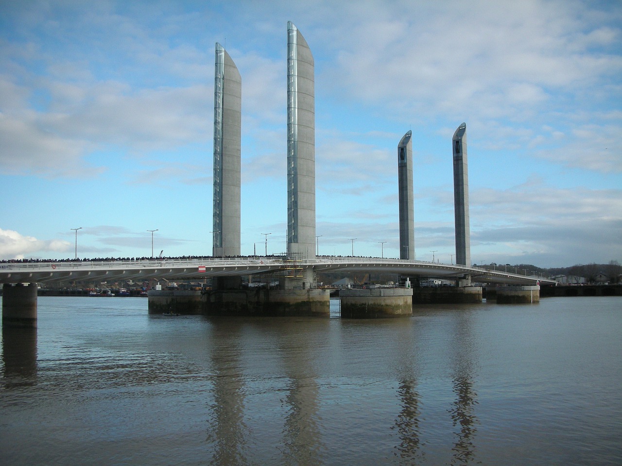 bridge chaban delmas bordeaux river free photo