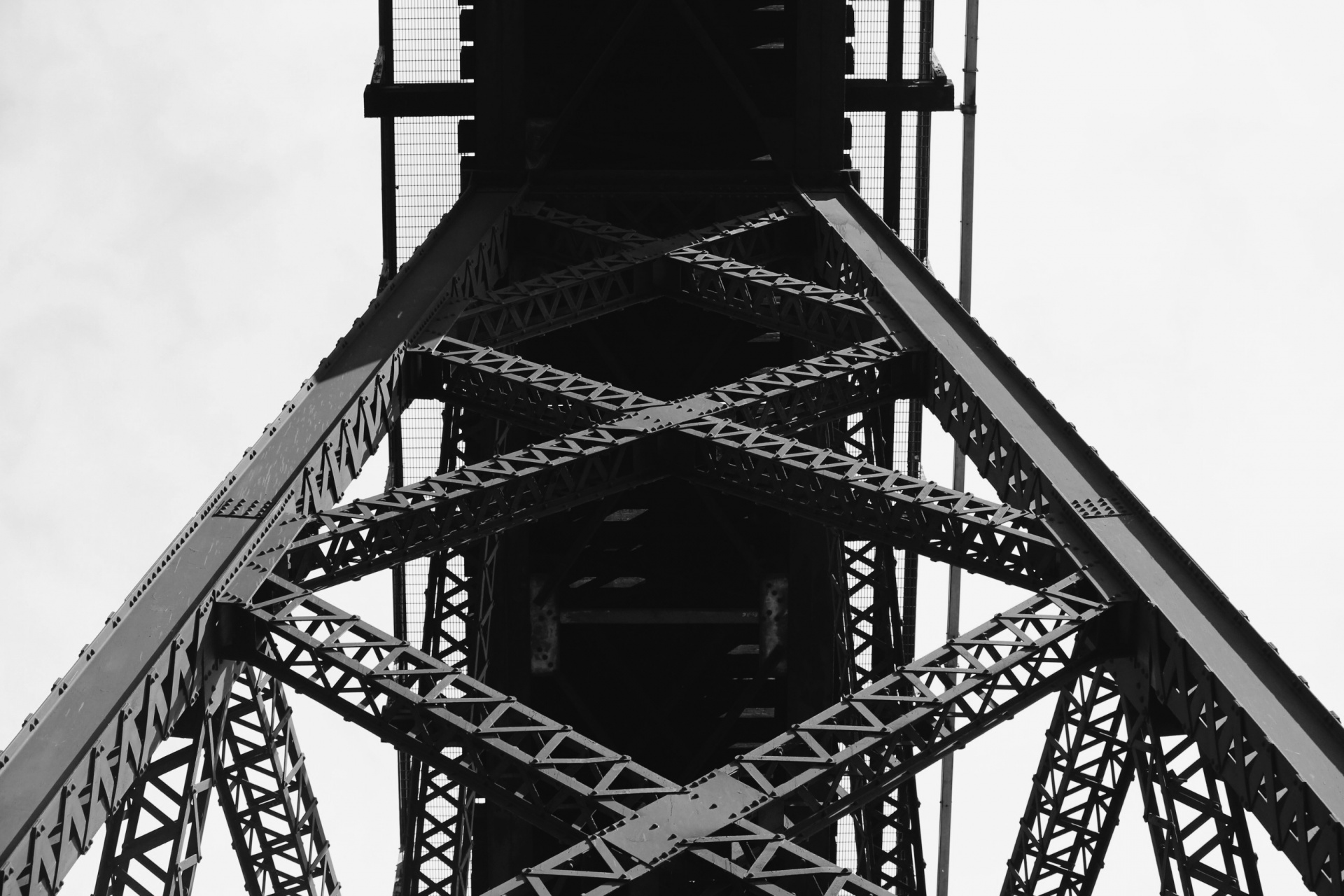 black white metal tower free photo