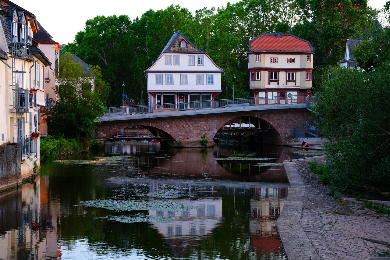 bridge houses  architecture  facade free photo