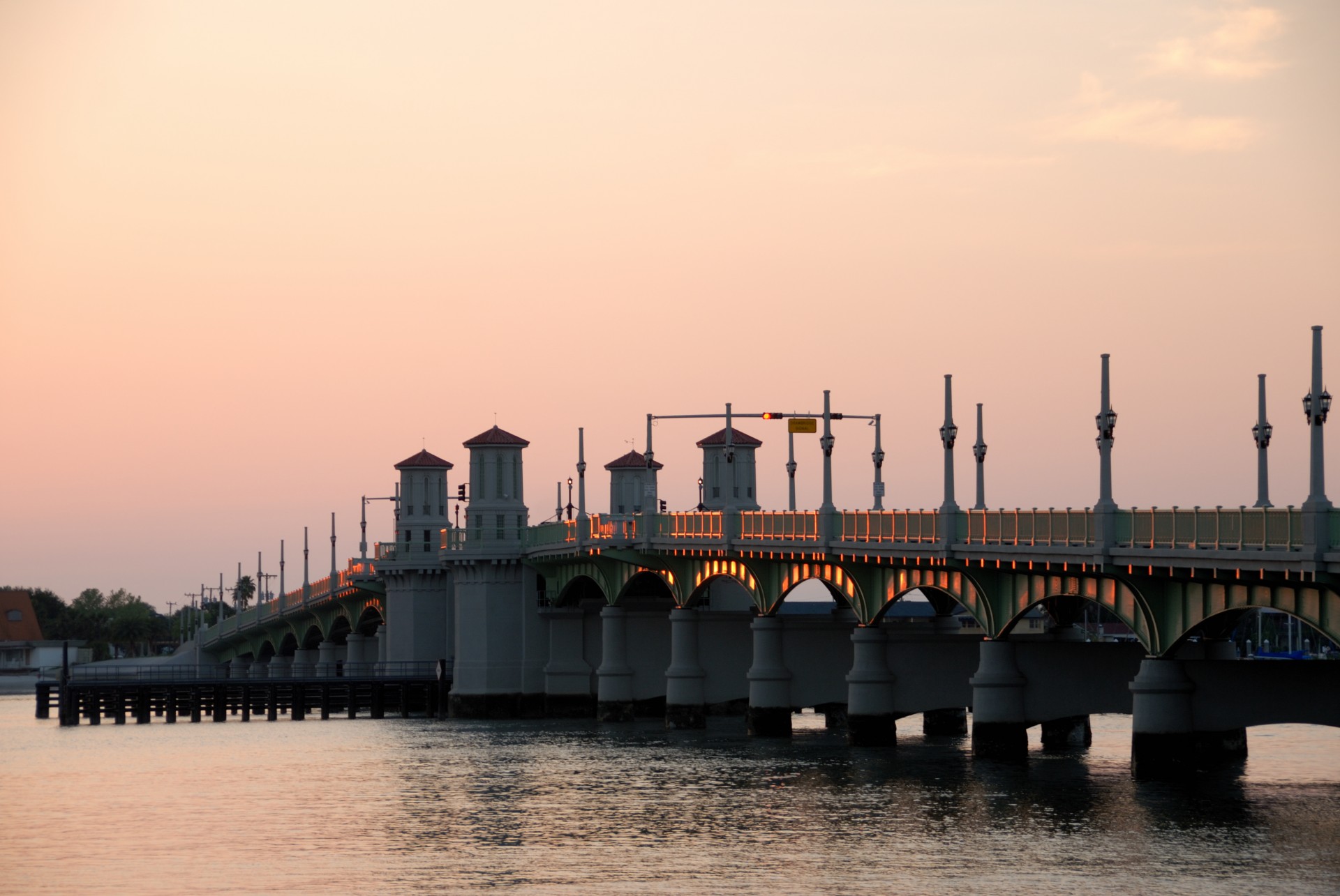 bridge historic sunrise free photo