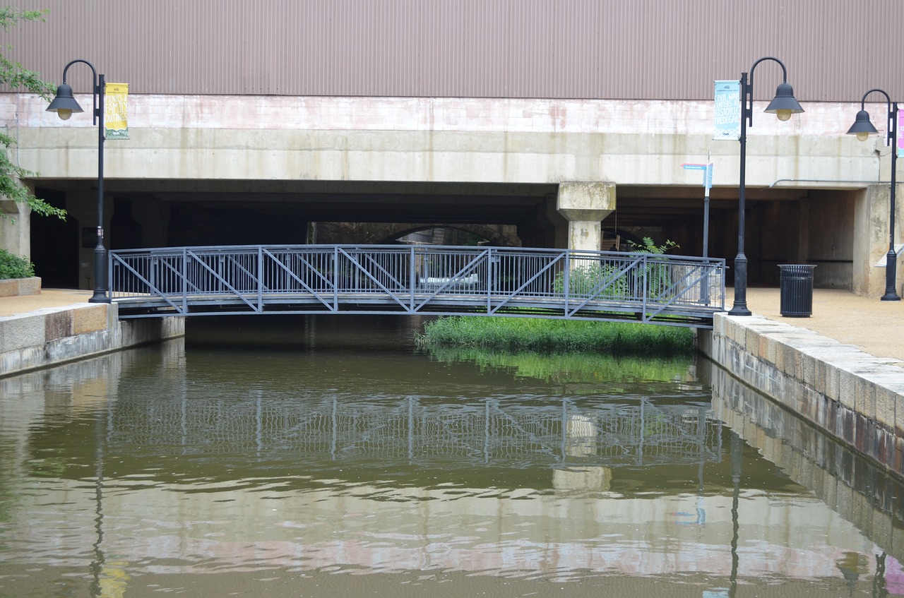 bridge over canal bridge water free photo