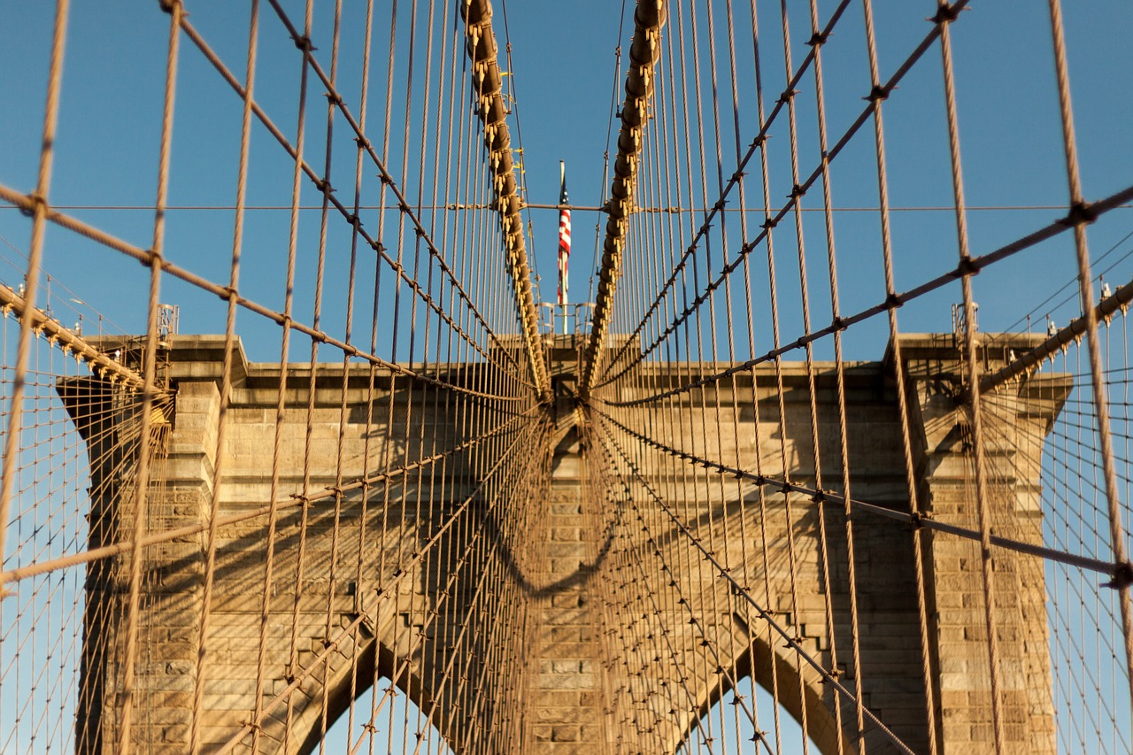 brooklyn bridge suspension bridge bridge truss free photo