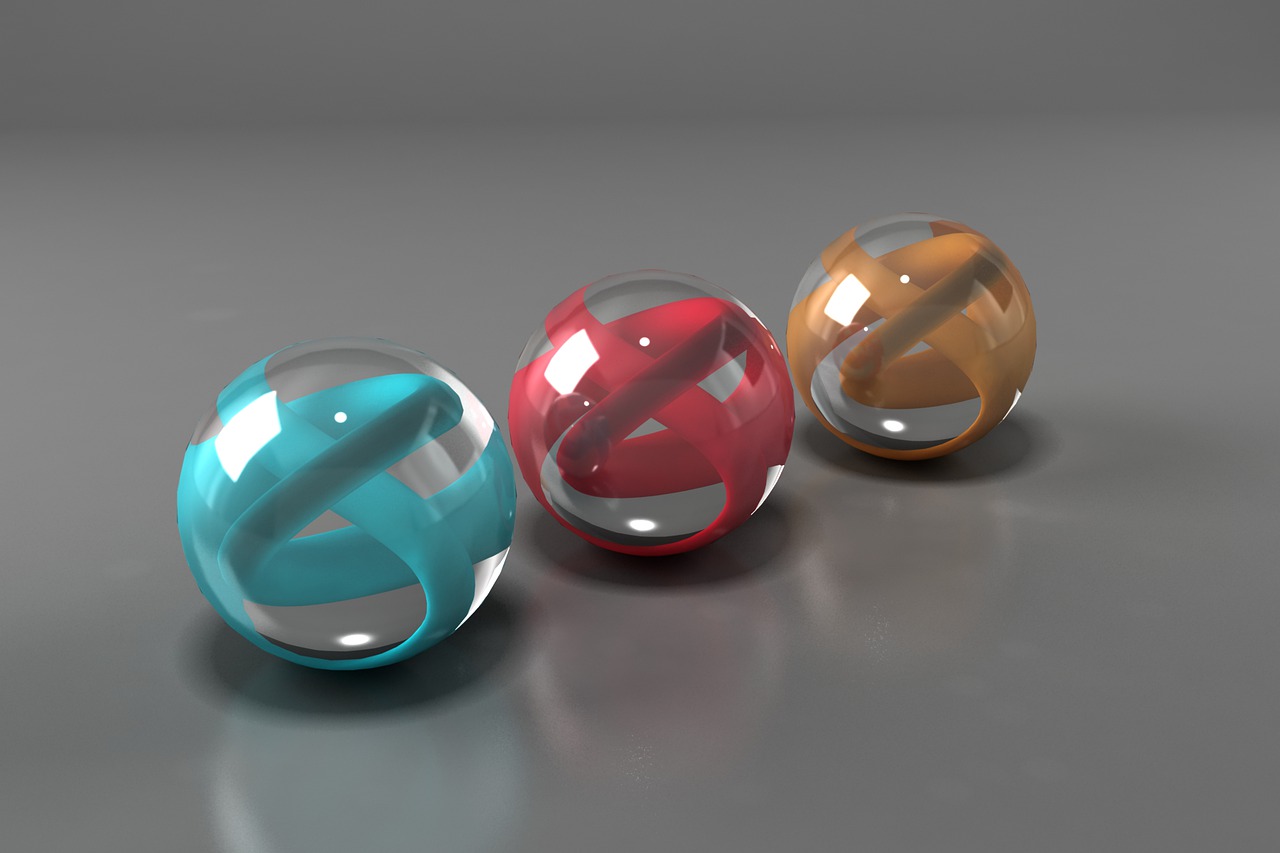 bright spheres vivid free photo