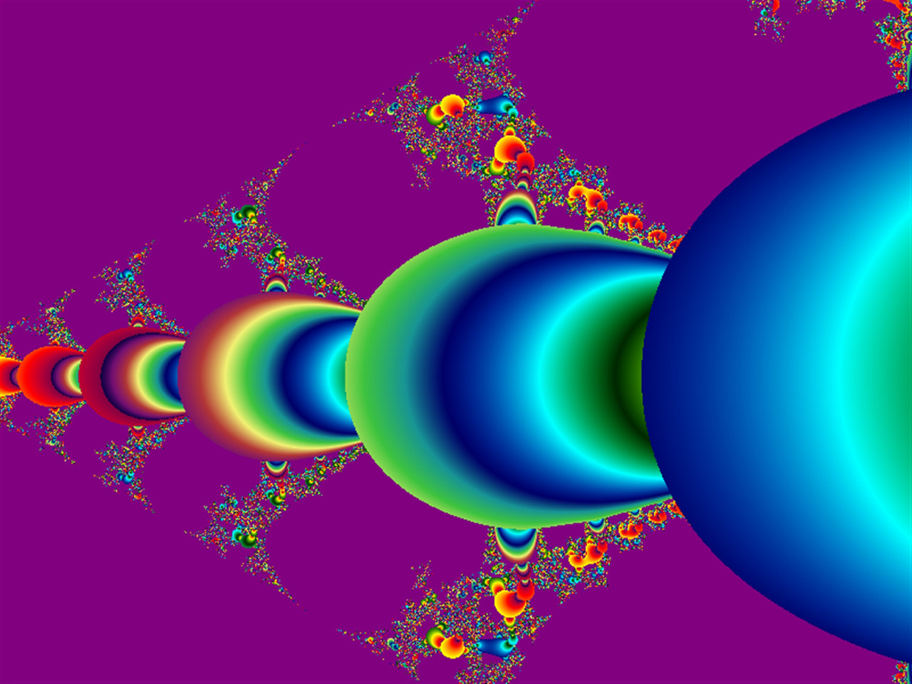 bright colours fractal free photo