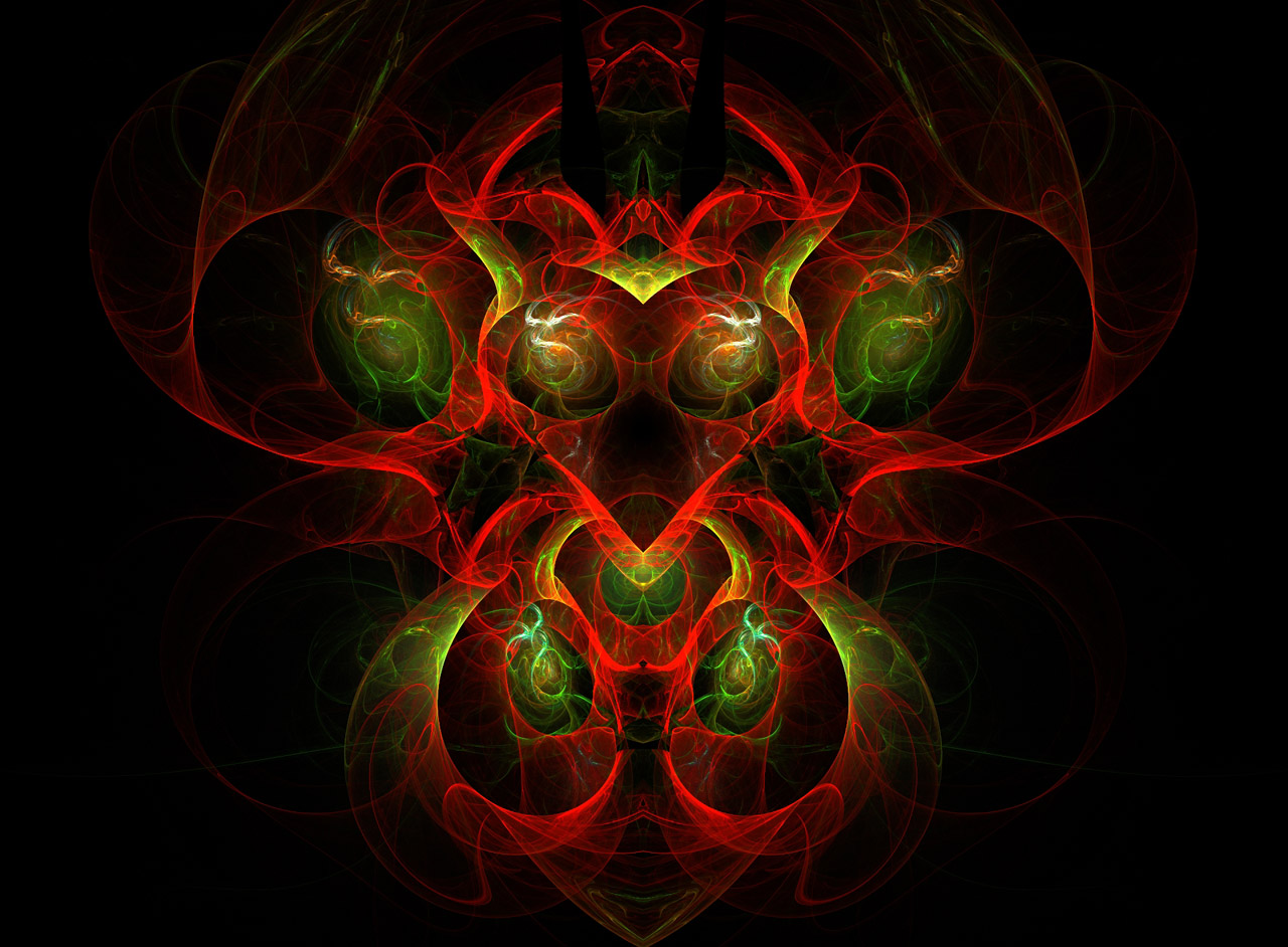 red green fractal free photo