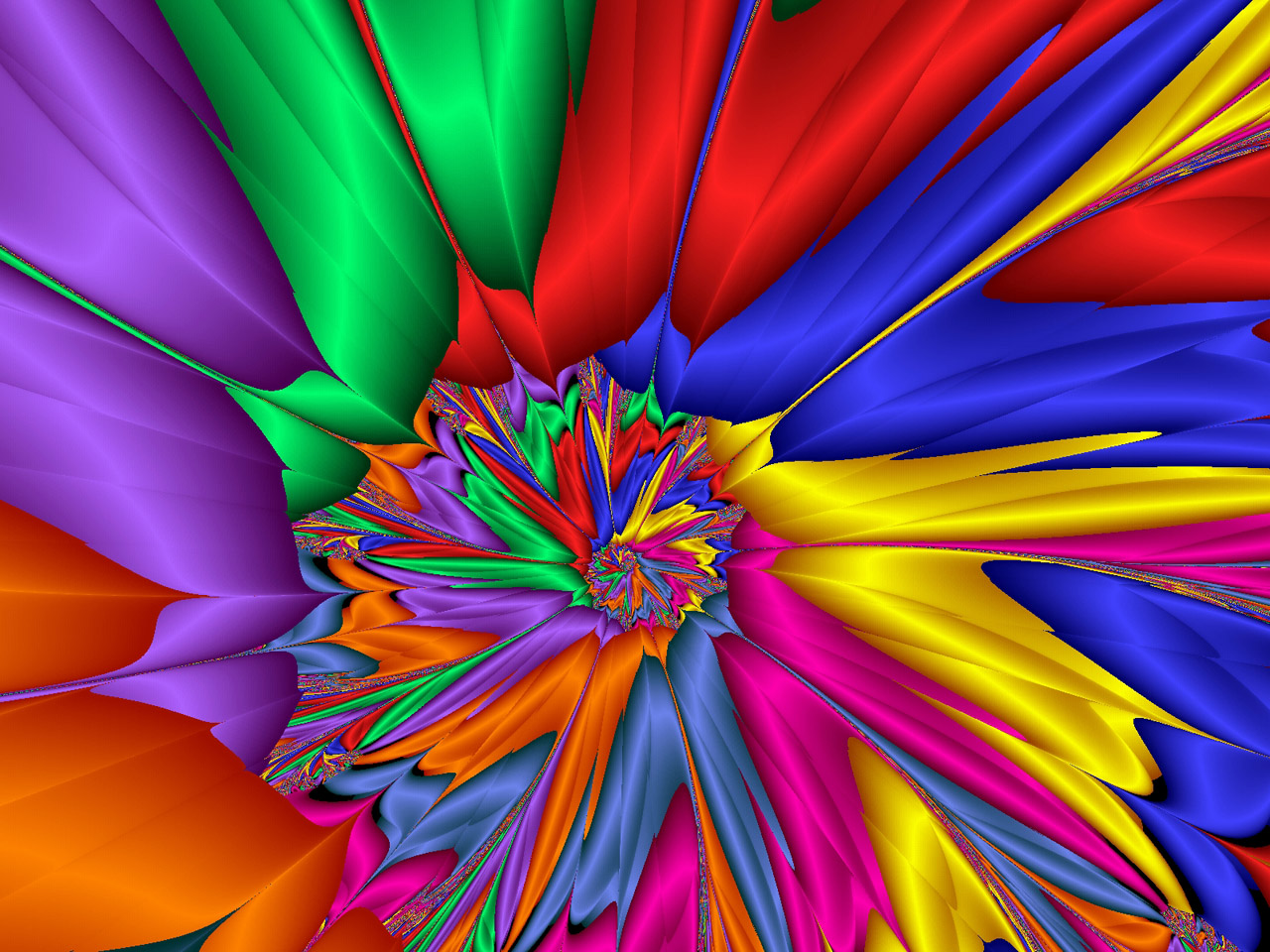 bright colourful fractal free photo