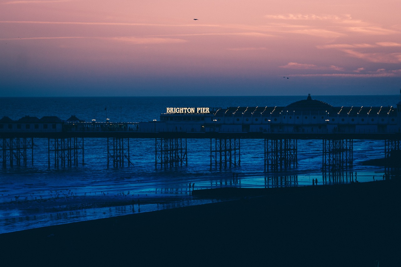 brighton pier water free photo