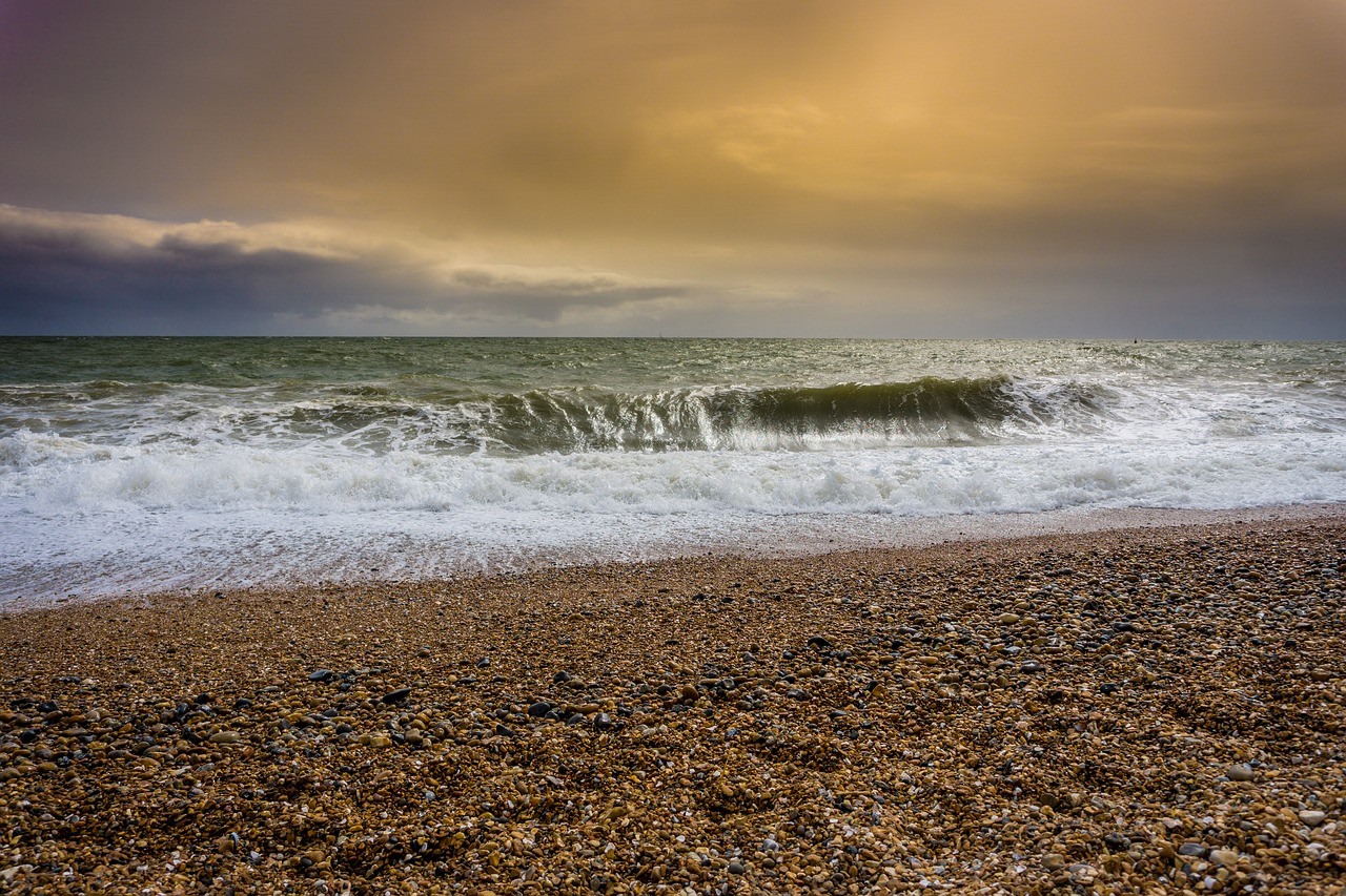 brighton beach stormy free photo