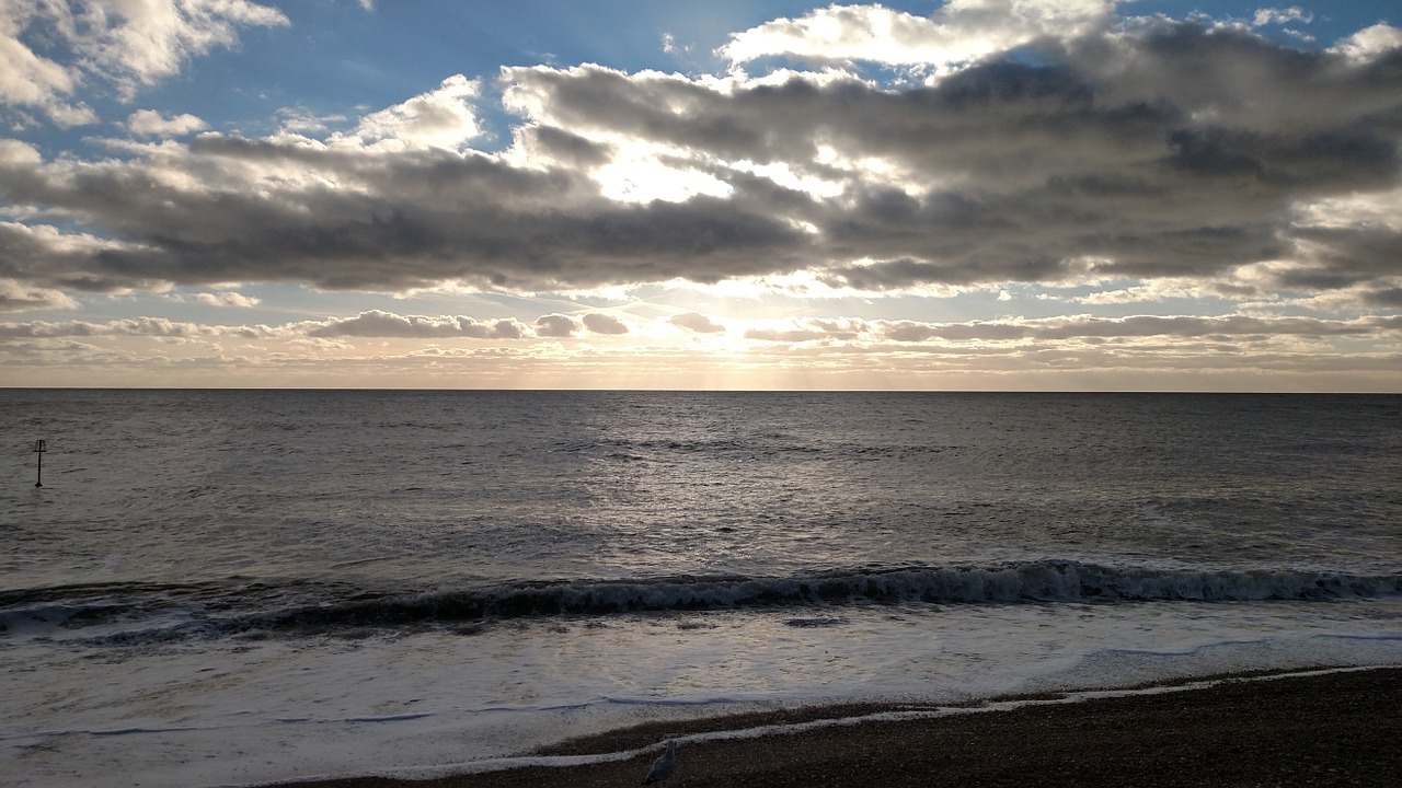 brighton english coast sunset free photo