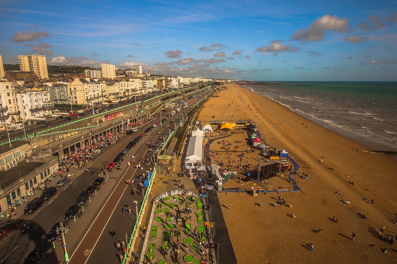 brighton coast promenade free photo