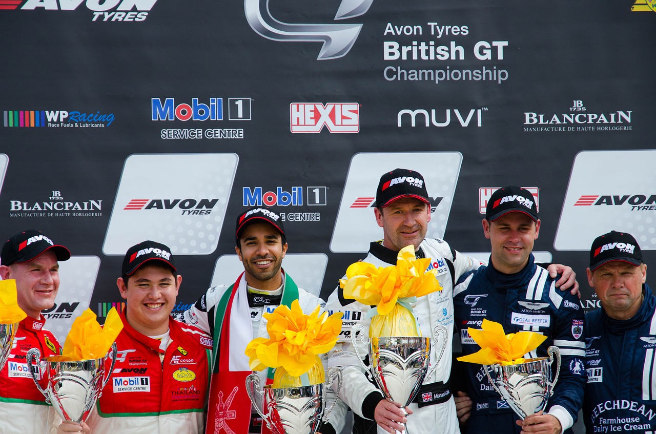 british gt podium race car free photo