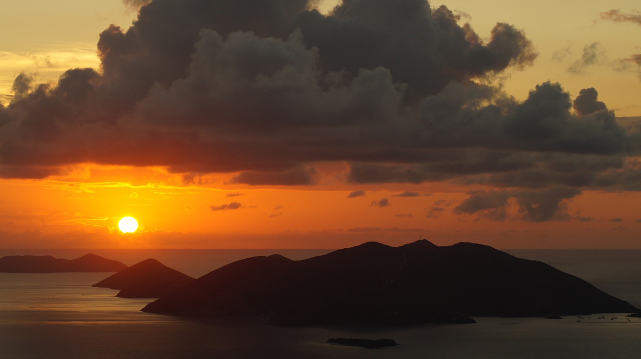 british virgin islands sunset caribbean free photo