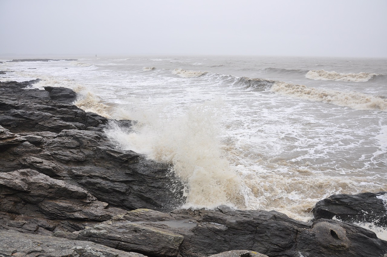 brittany sea storm free photo