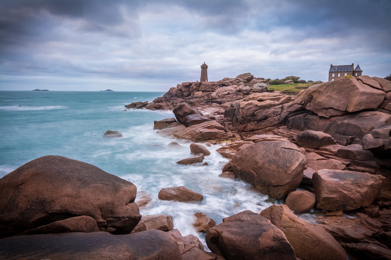 brittany coast rocks free photo
