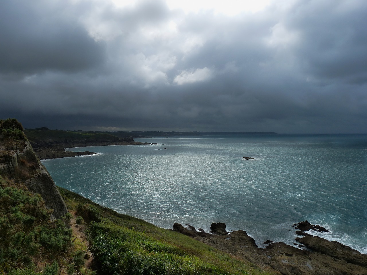 brittany cancale clouds free photo