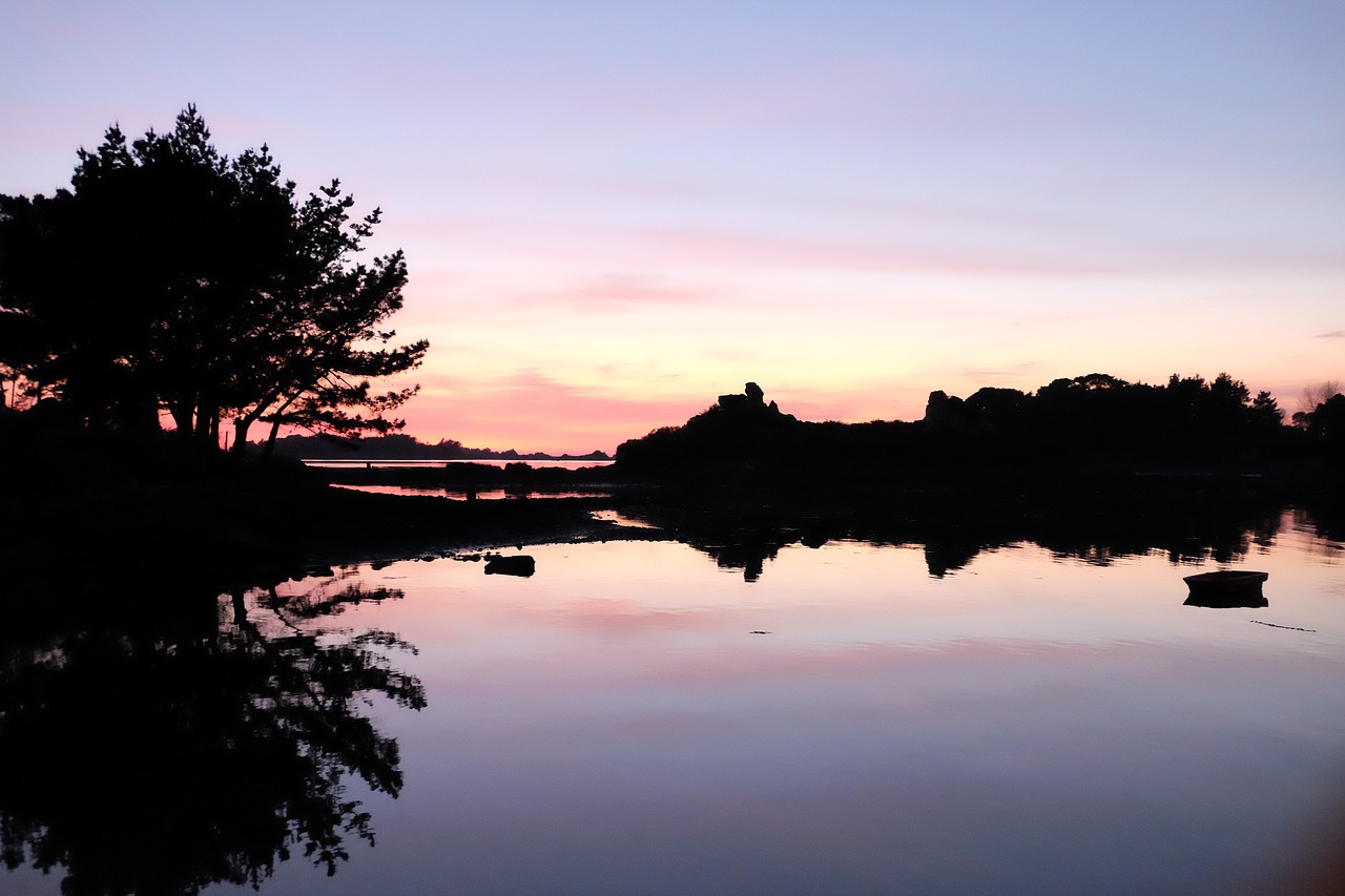 brittany sunset sea free photo