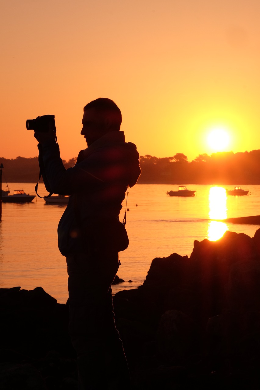 brittany sunrise sea free photo