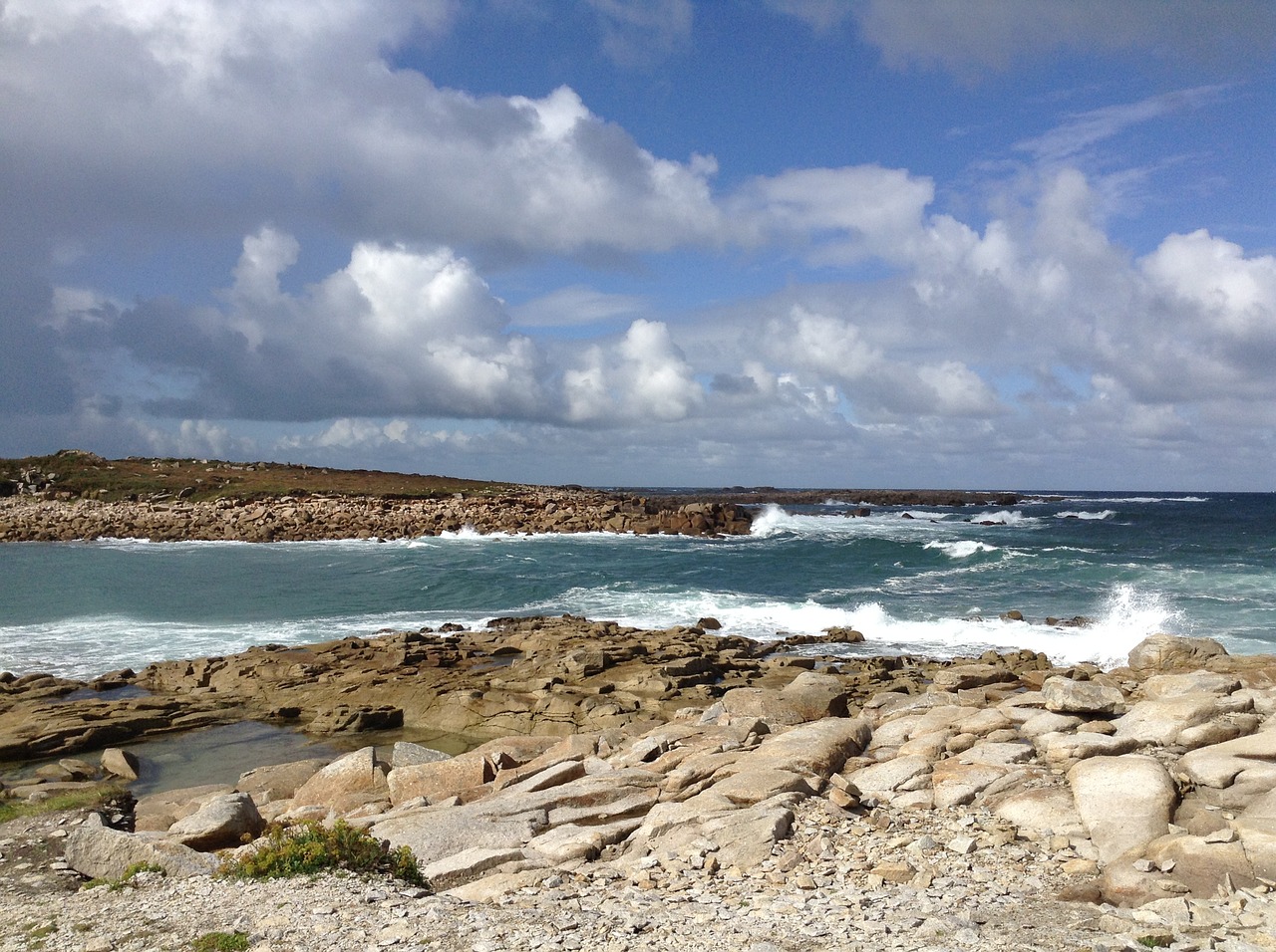 brittany coast sea free photo