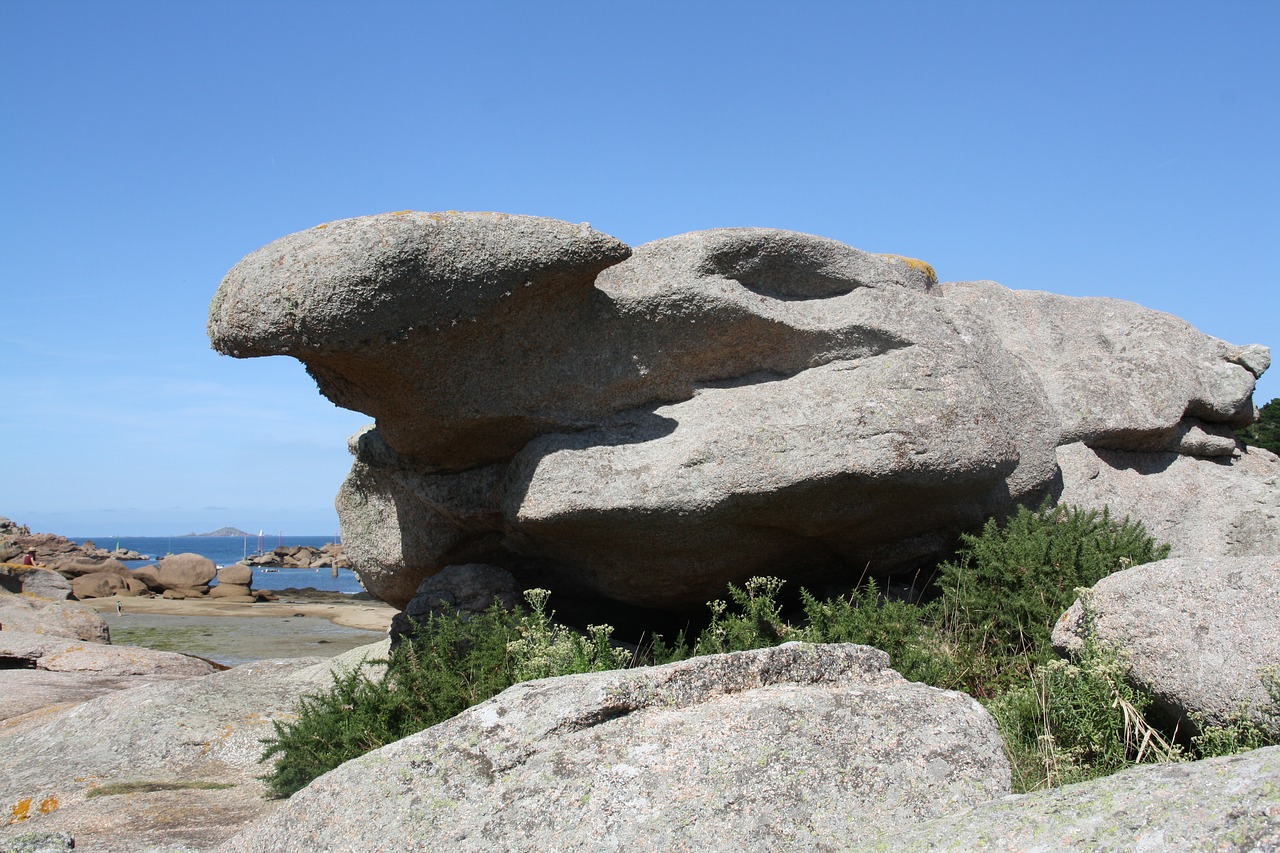 brittany  pink granite coast  side of armor free photo