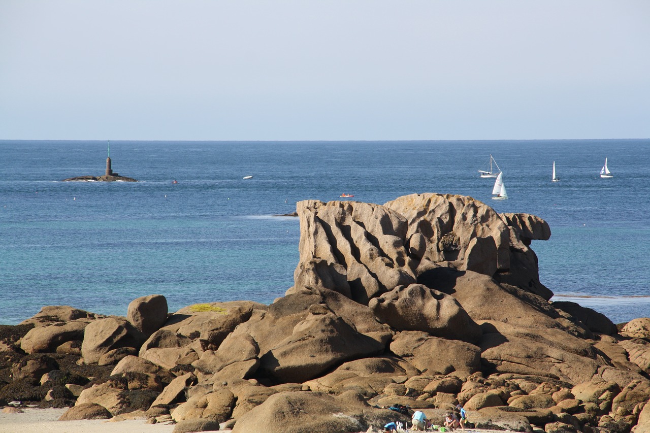 brittany  pink granite coast  side of armor free photo