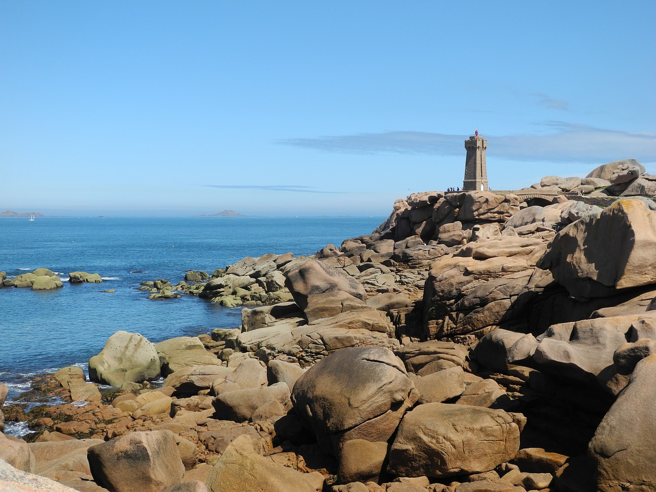 brittany coast lighthouse free photo