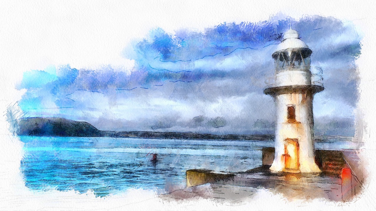 brixham lighthouse seaside free photo