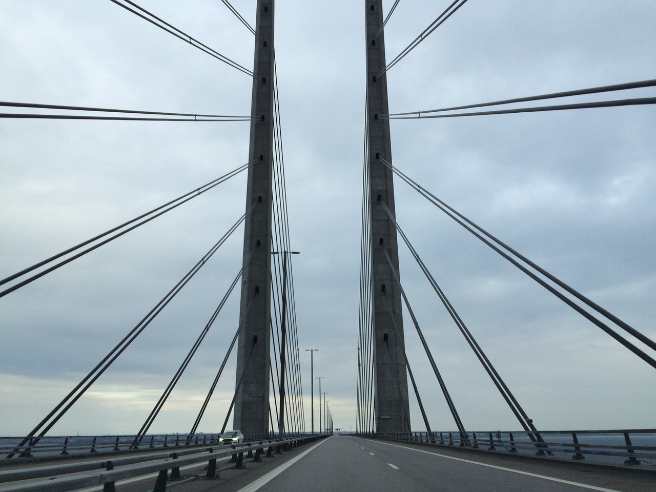 the öresund bridge bro road free photo