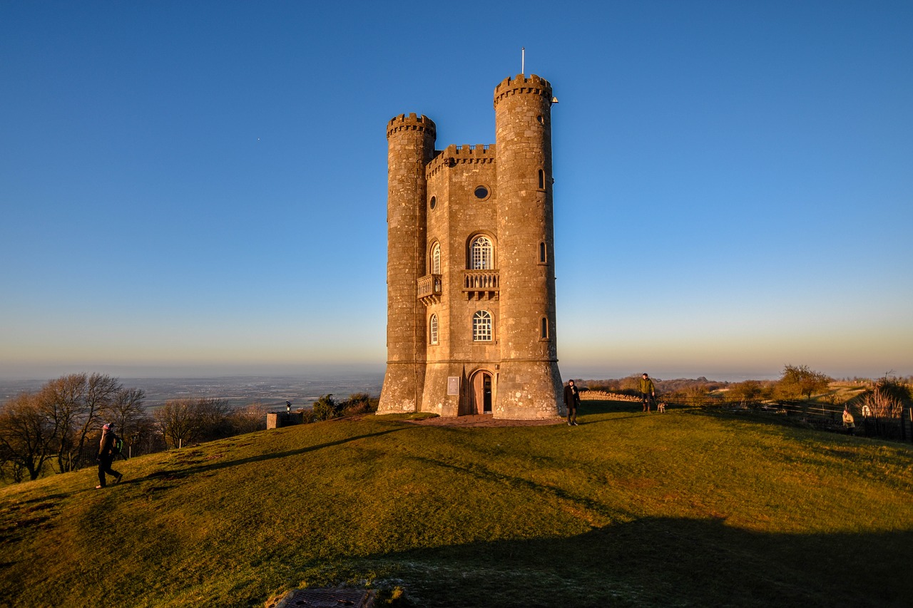 broadway tower england sunset free photo