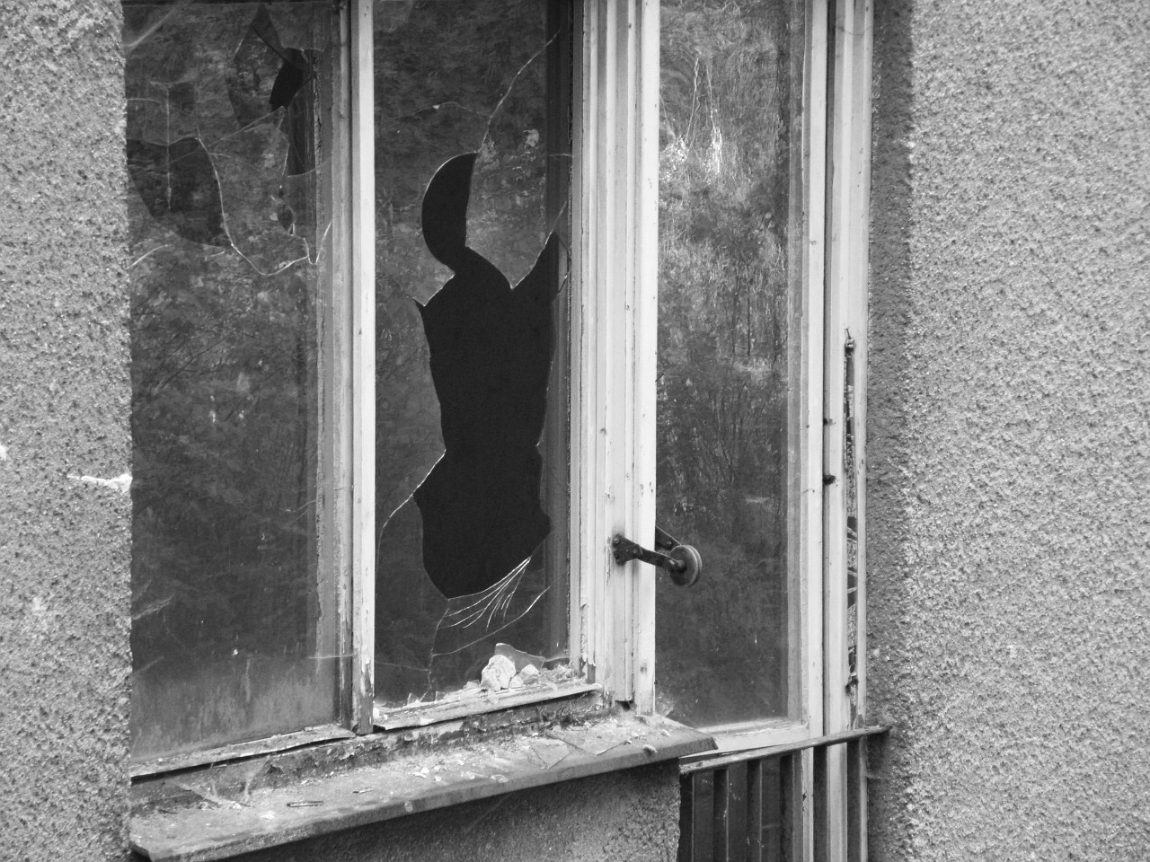 broken glass window free photo