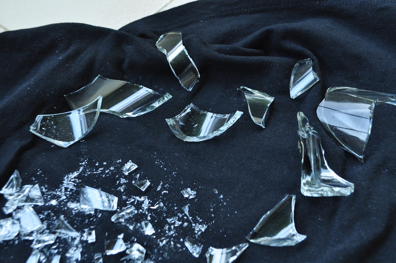 broken glass glass shattered free photo