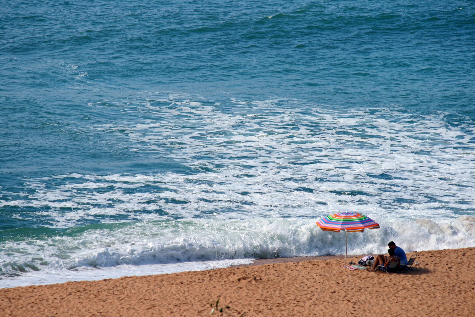 beach sand brollie free photo