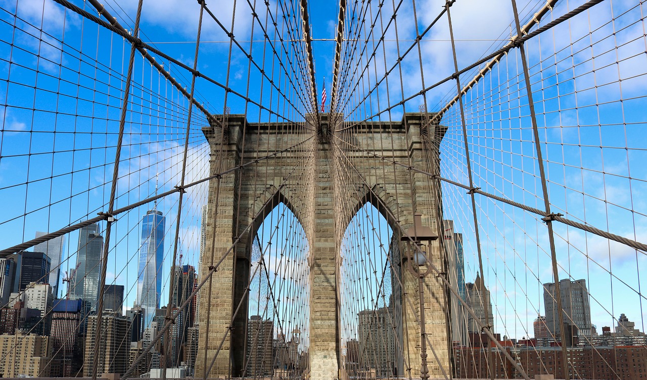 brooklyn  bridge  skyline free photo