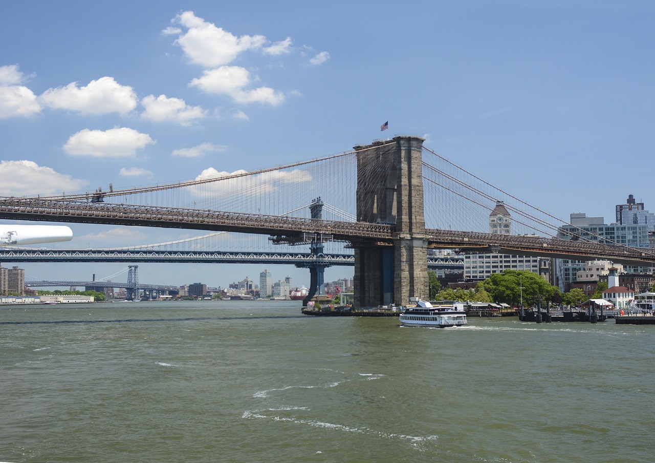 brooklyn bridge new york east river free photo