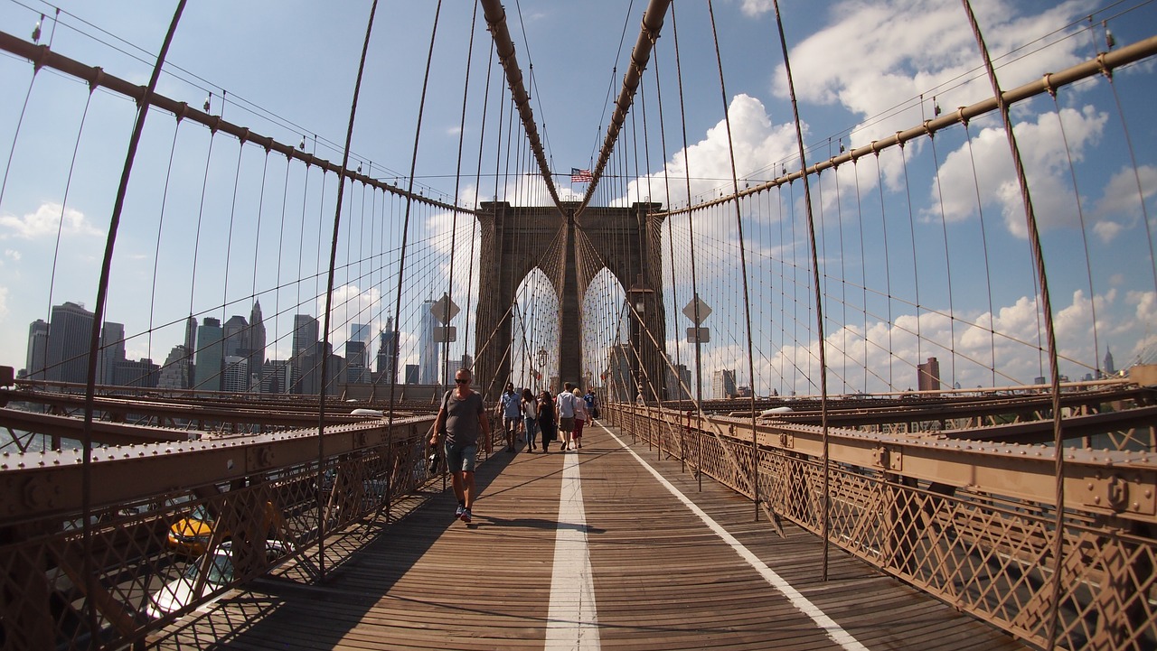 brooklyn bridge new york places of interest free photo