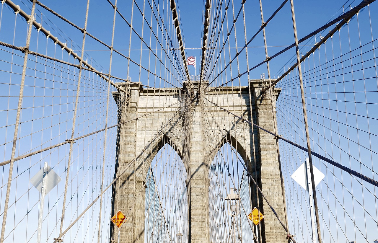 brooklyn bridge new york new york city free photo