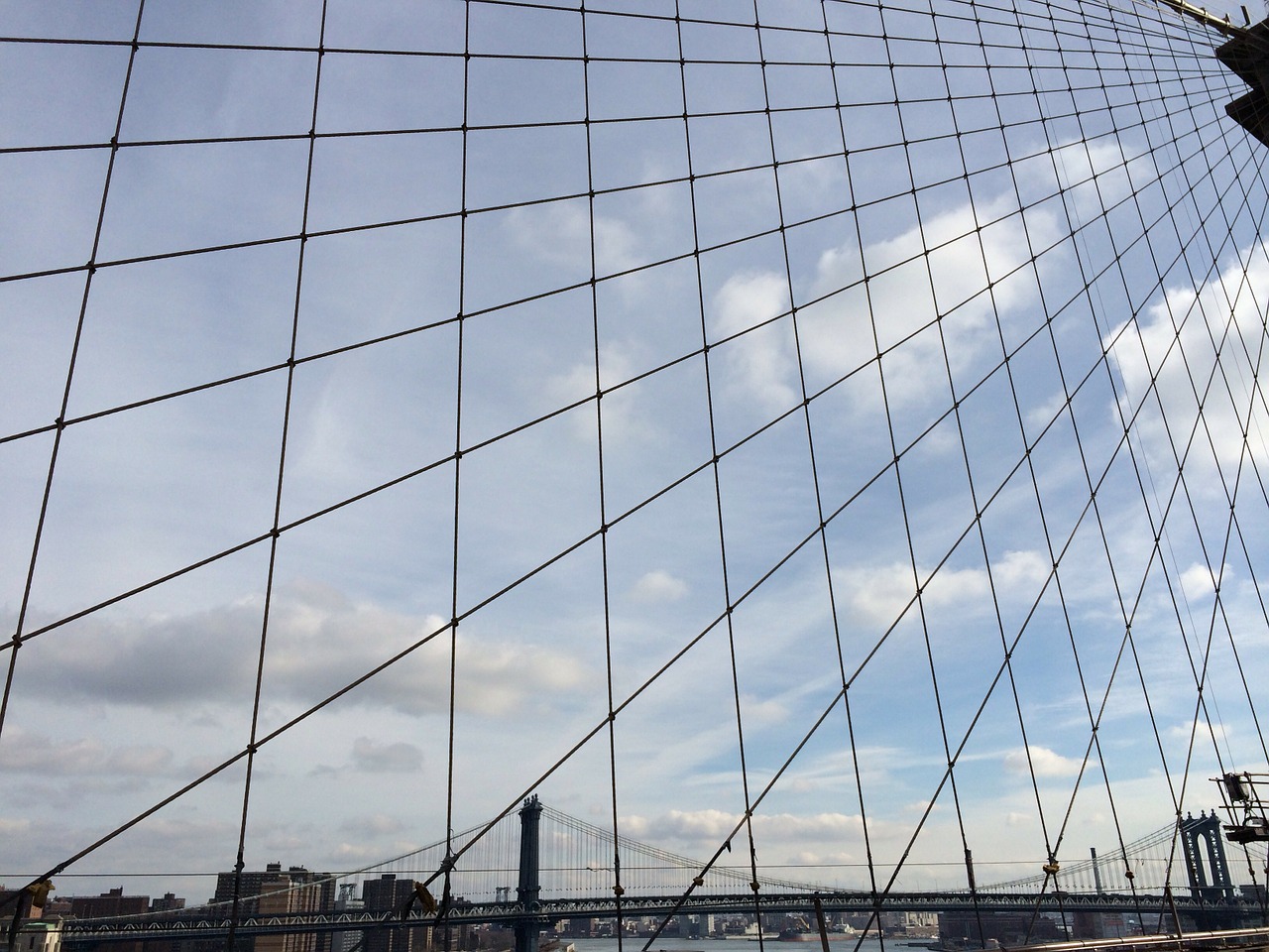 brooklyn bridge view tiles free photo