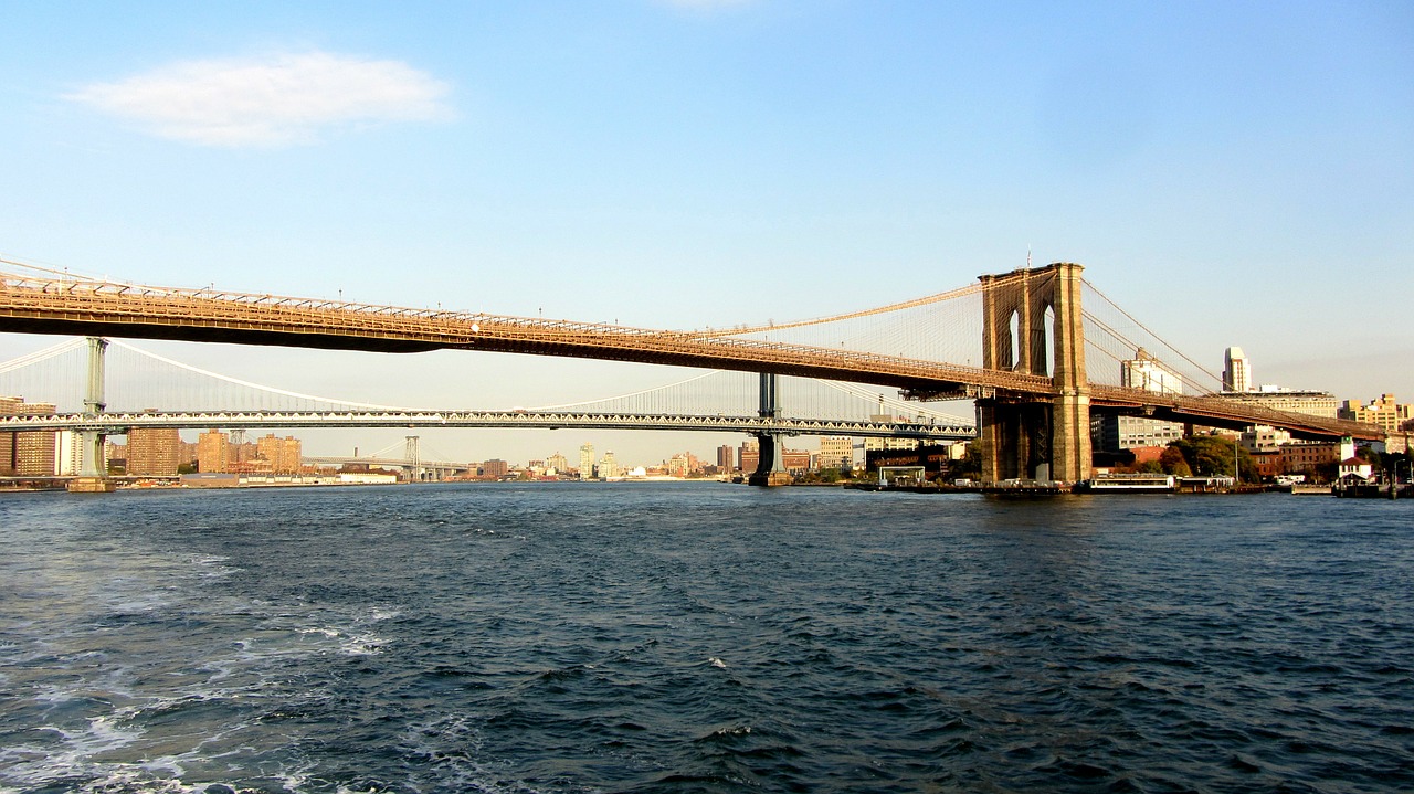 brooklyn bridge manhattan bridge new york city free photo