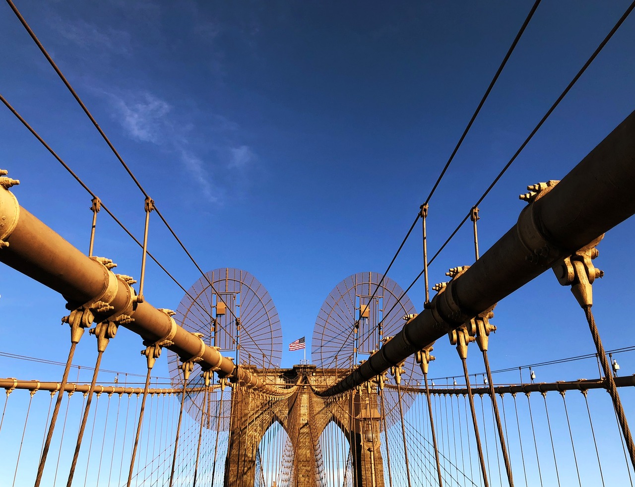 brooklyn bridge  manhattan  new york free photo