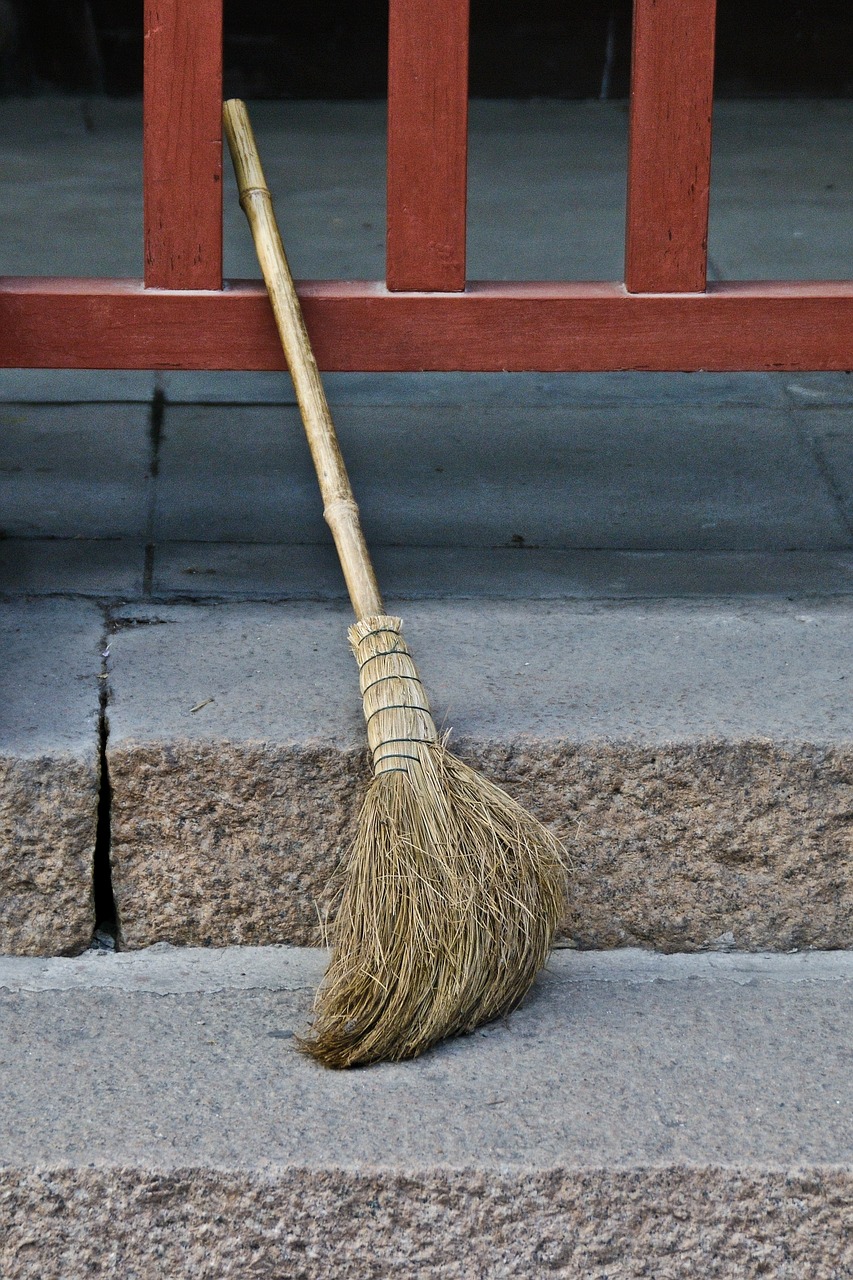 broom straw household free photo